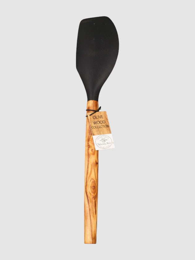 12" SILICONE SPATULA WITH OLIVE WOOD HANDLE