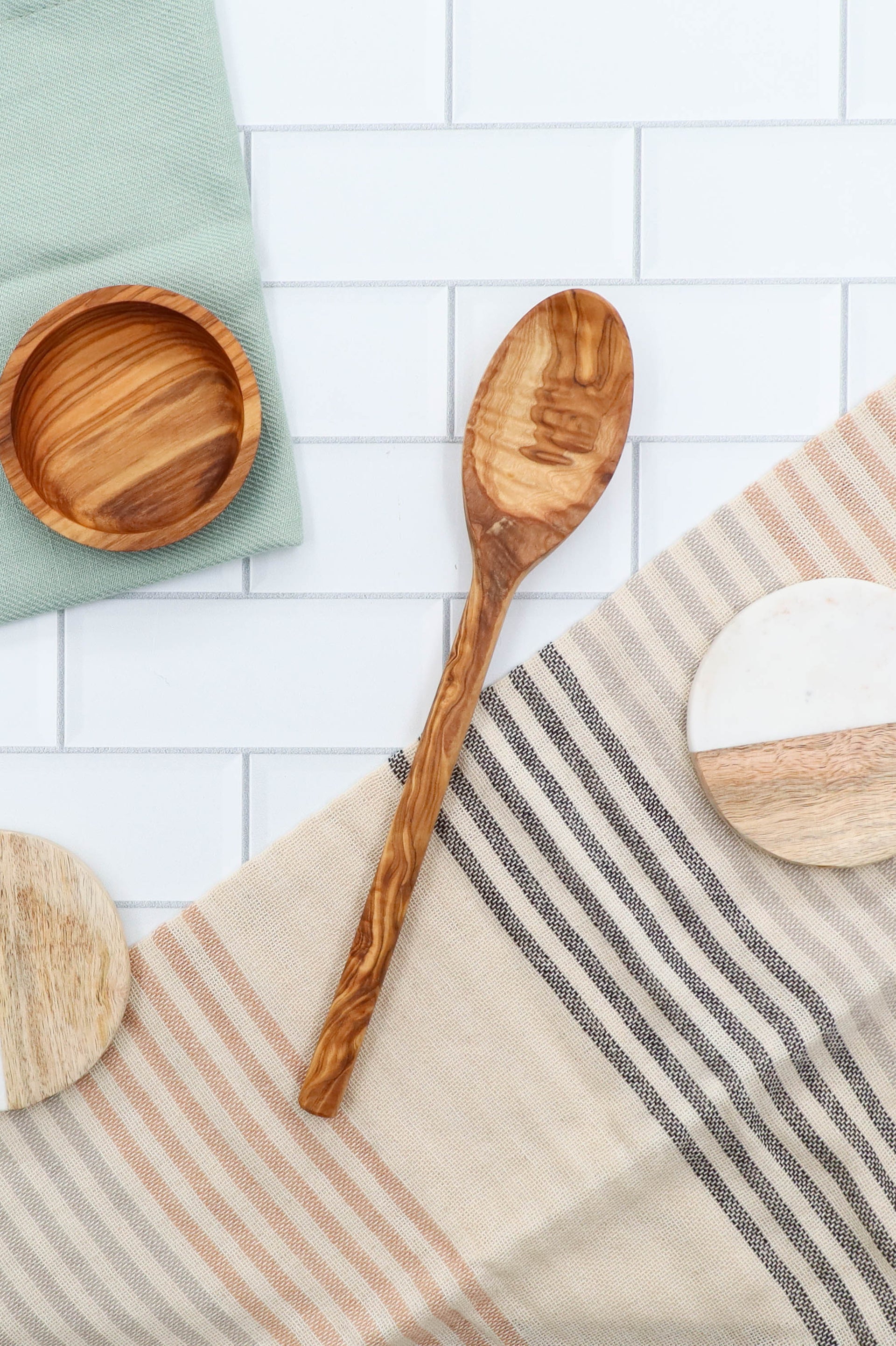 OLIVE WOOD FRENCH SPOON