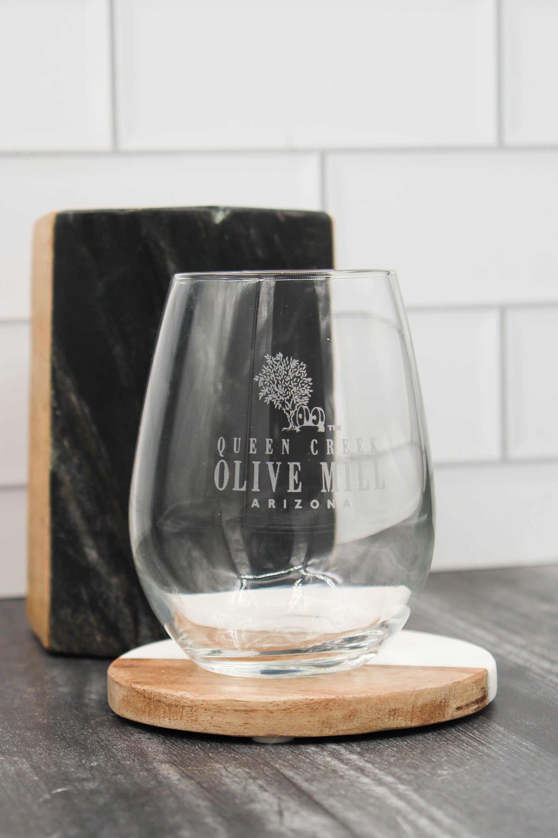 STEMLESS LOGO WINE GLASS