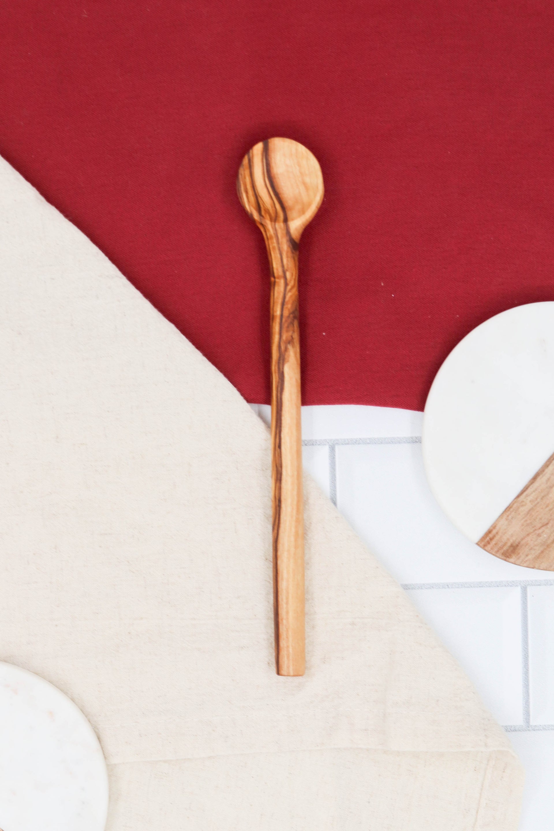 10" OLIVE WOOD COCKTAIL SPOON