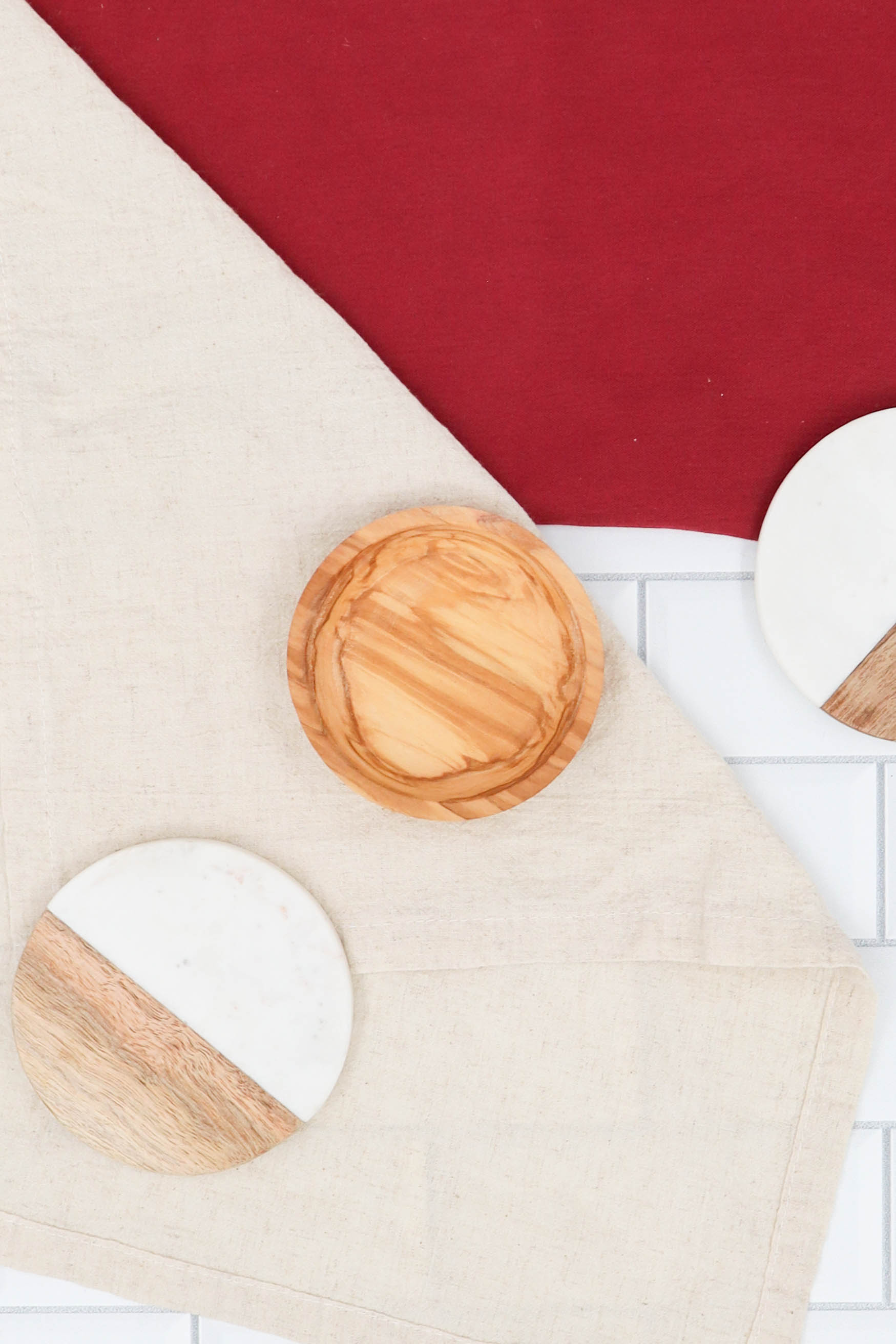 3.5" OLIVE WOOD DIPPING DISH