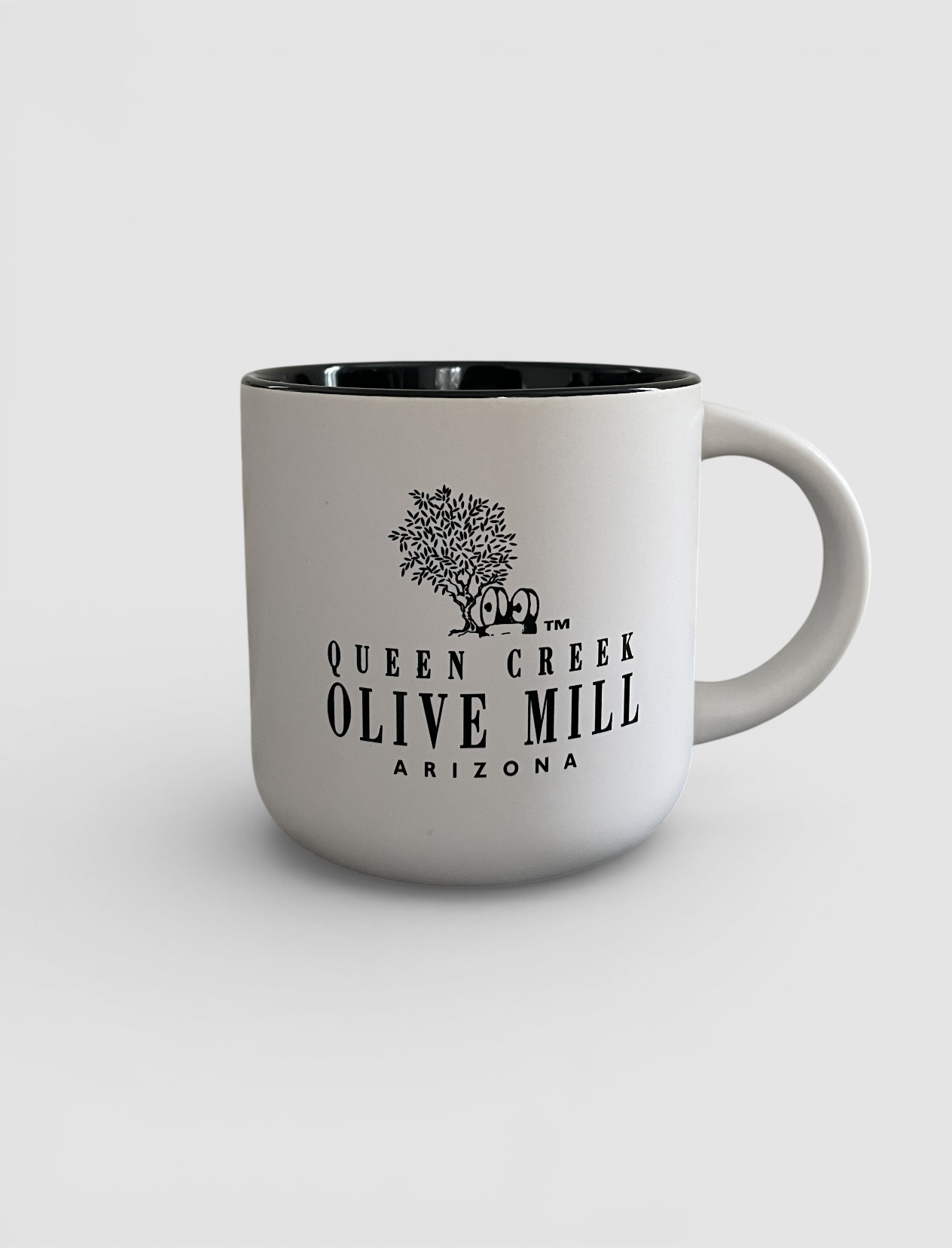 WHITE WITH BLACK LOGO MUG