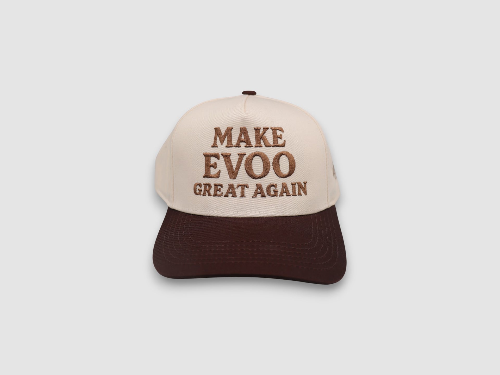 MAKE EVOO GREAT AGAIN HAT- BROWN