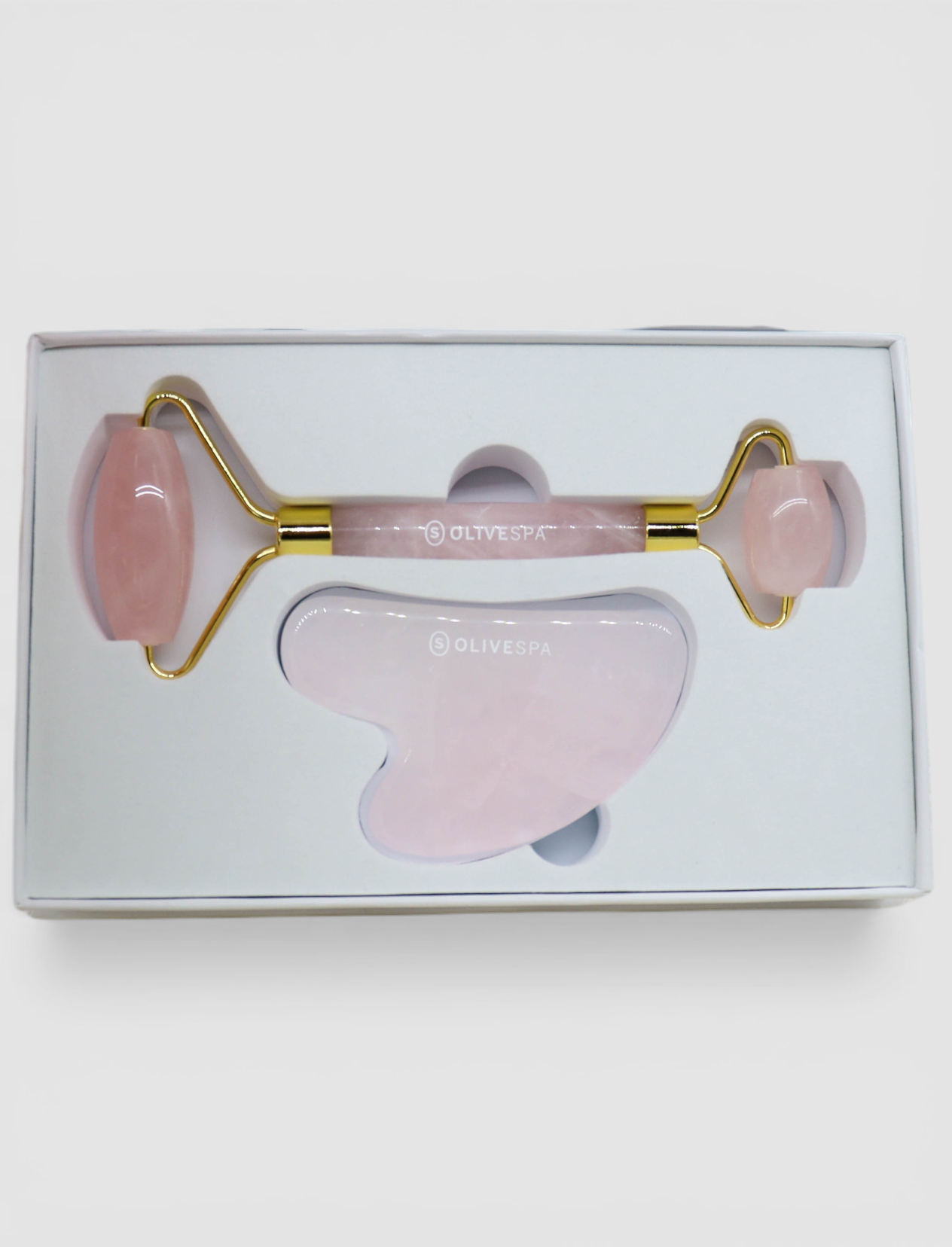 ROSE QUARTZ ROLLER + GUA SHA BOXED SET