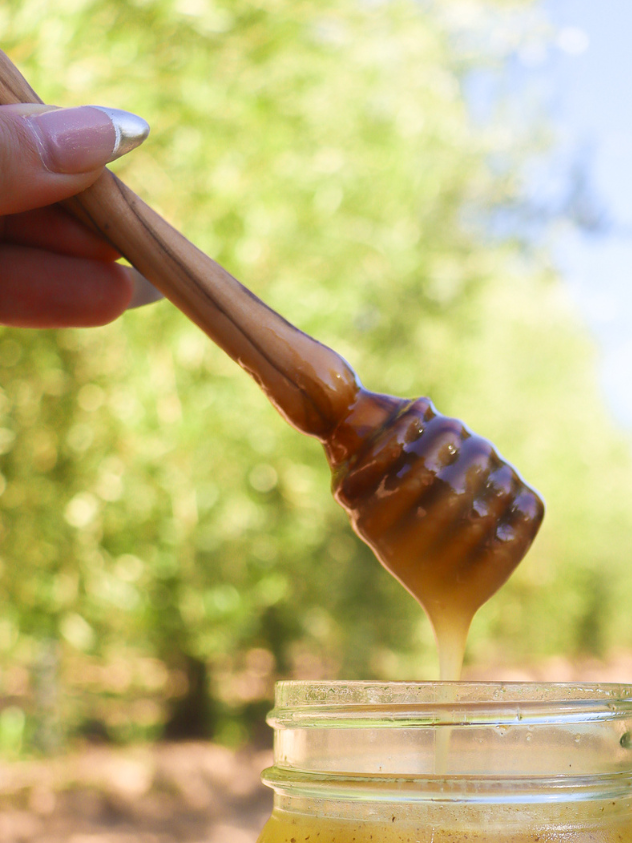OLIVE WOOD HONEY DIPPER