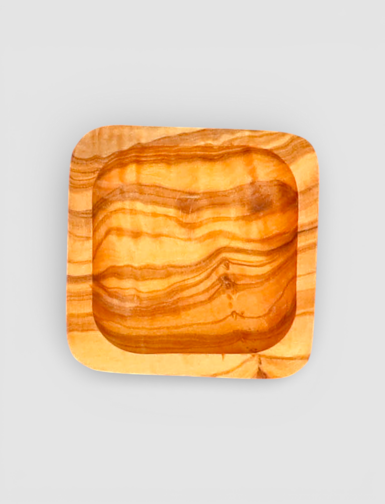 SQUARE OLIVE WOOD DIPPING DISH