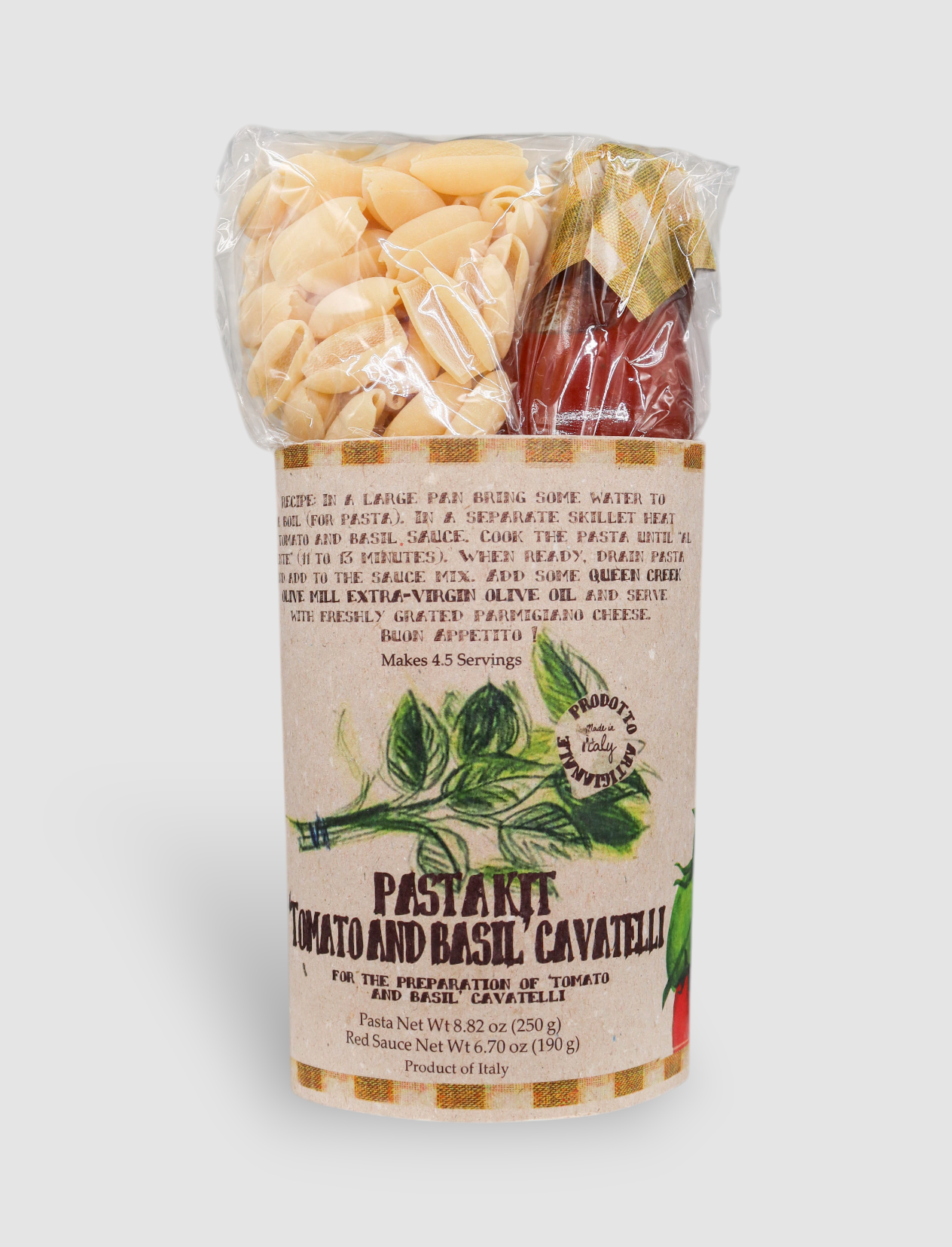 TOMATO BASIL CAVATELLI PASTA KIT