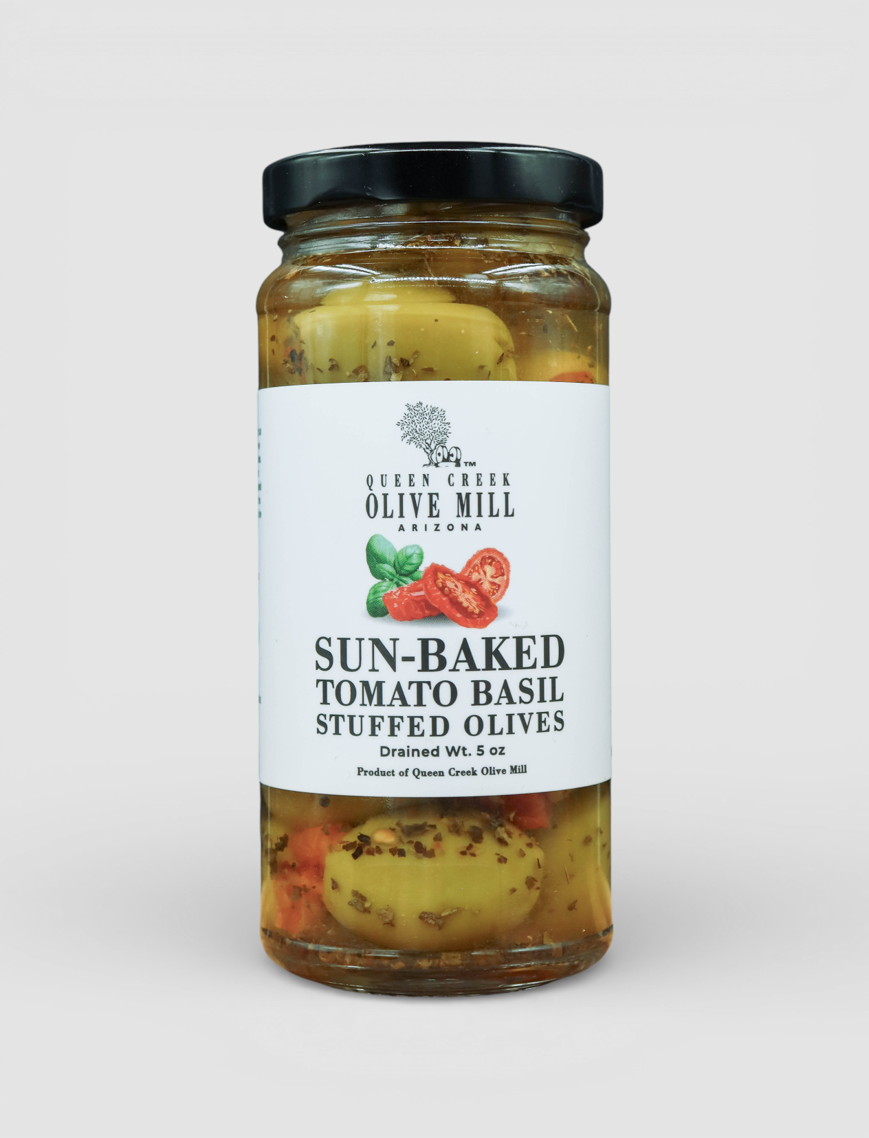 SUNBAKED TOMATO BASIL STUFFED OLIVES
