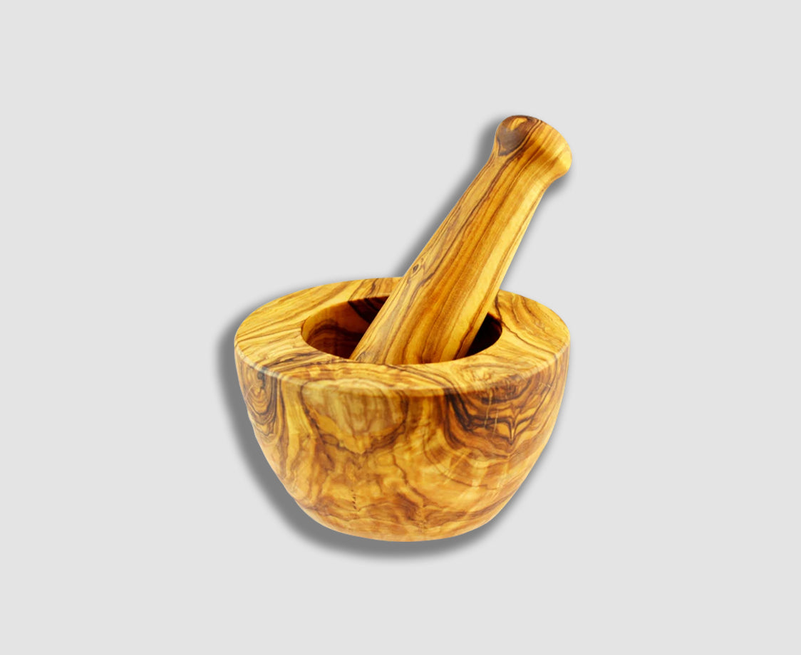 OLIVE WOOD MORTAR & PESTLE