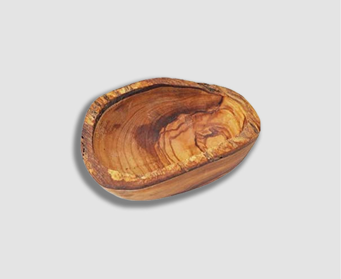 RUSTIC OLIVE WOOD DIPPING BOWL