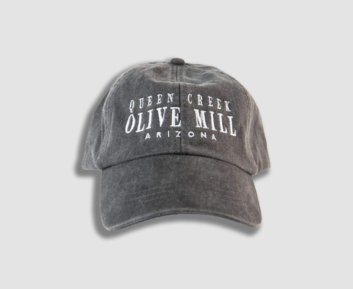 QUEEN CREEK OLIVE MILL CHARCOAL BLACK HAT